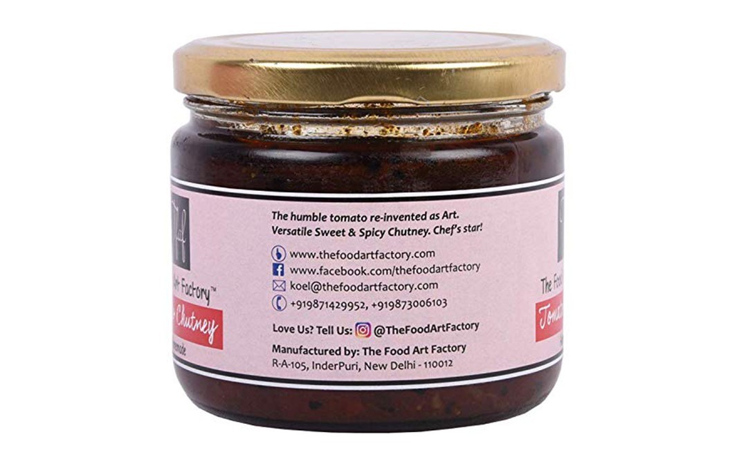The Food Art Factory Tomato Chutney    Glass Jar  325 grams